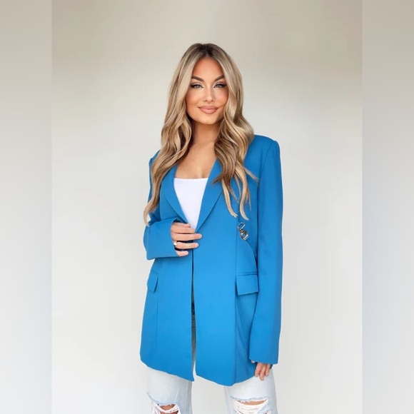 Lane 201 Treasure You Blazer in Blue - Picture 5 of 7